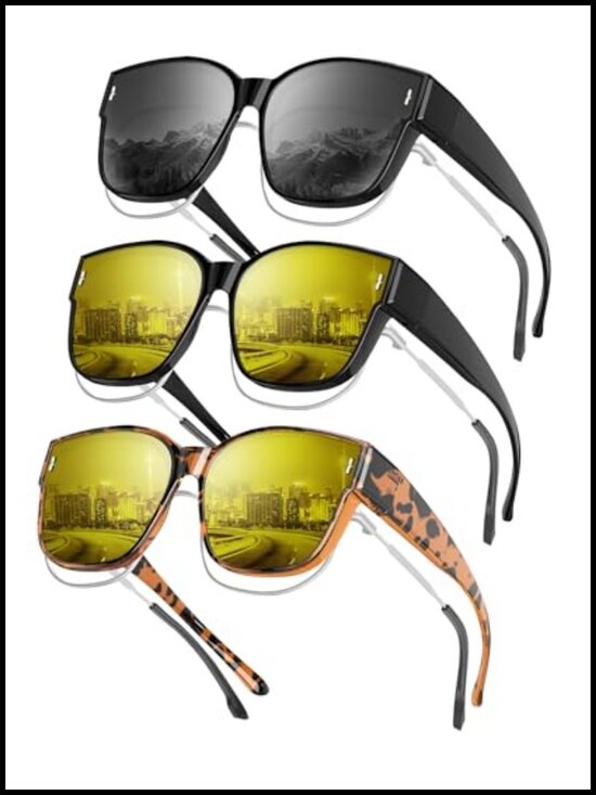 Fit-Over-Glasses Wrap-Around Polarized Sunglasses UV400 Protection main image 6